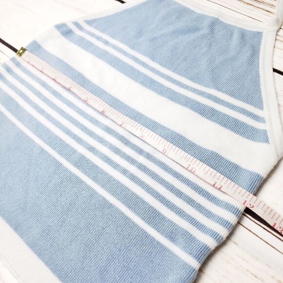 Brandy Melville blue white striped knit halter top - Picture 5 of 8